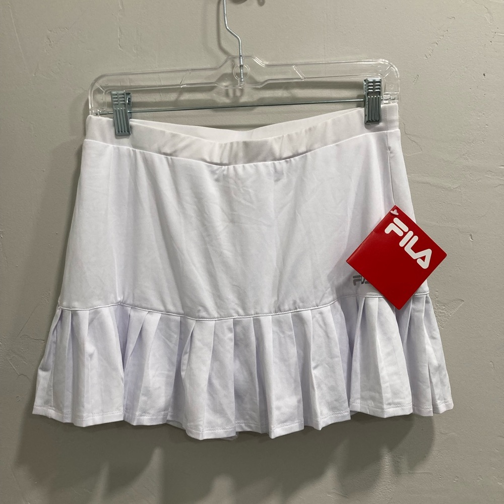Fila Women's Pleated White Mini Skirt